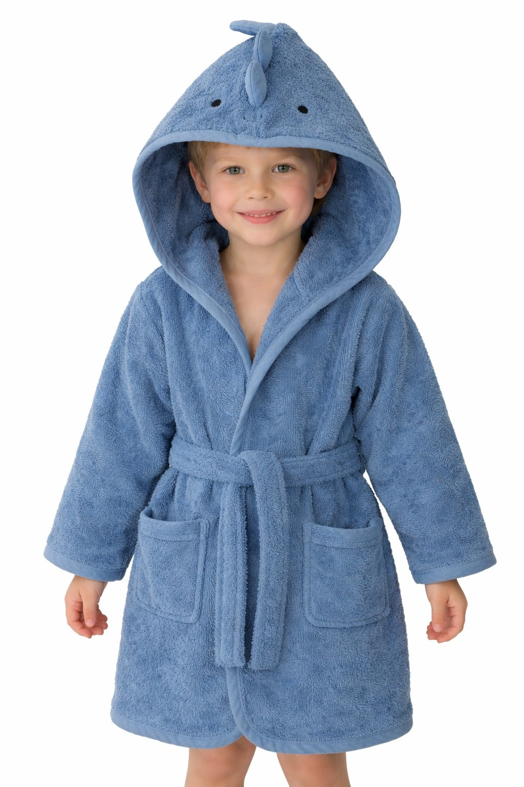 Kids Bathrobe Dino Hooded
