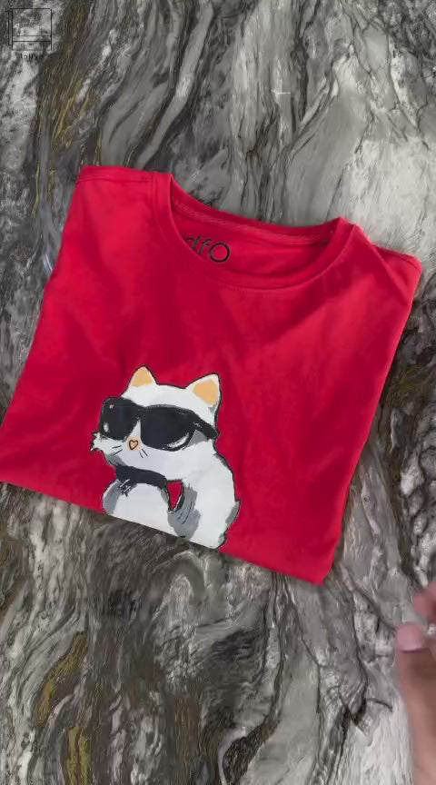 Sassy Cat Drop Shoulder