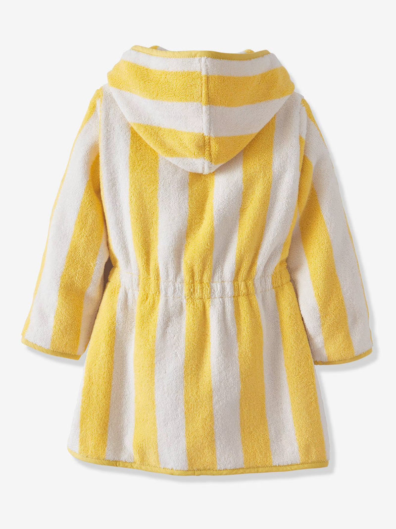 Yellow Stripe Hooded Baby Bathrobe – Yellow (Ages 4 Years to 14y Years)